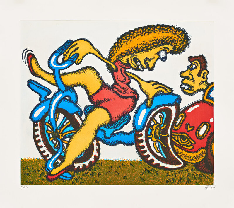 Peter Saul, ‘Collision’, 2018, Print, Soft-ground and aquatint etching, Pace Prints