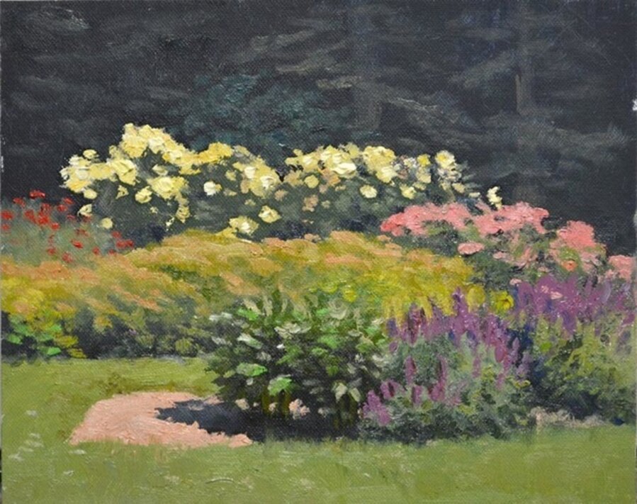 Flower beds afternoon