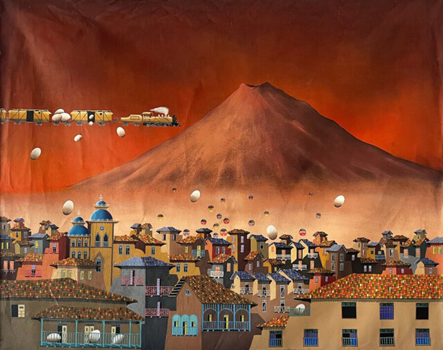 Pueblo cerca del volcan