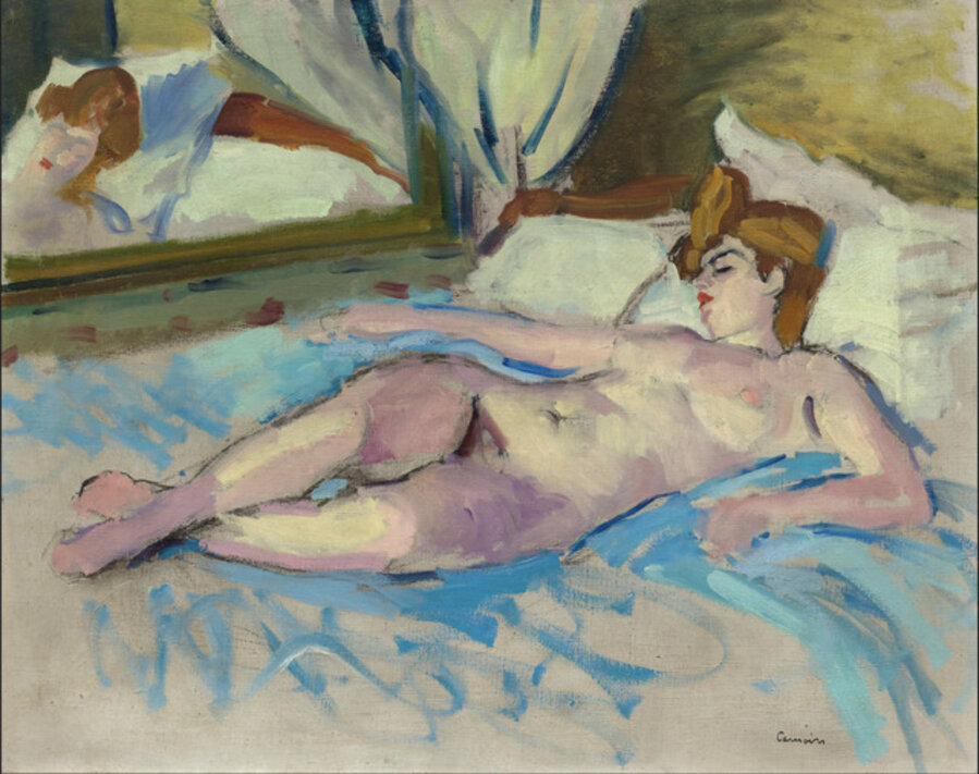 Nu couché au miroir