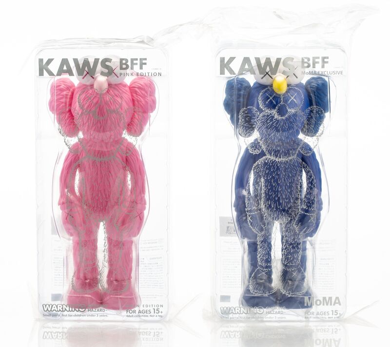 KAWS, ‘BFF Companion (Black and Pink), two works’, 2017, Sculpture, Painted cast vinyl, Heritage Auctions