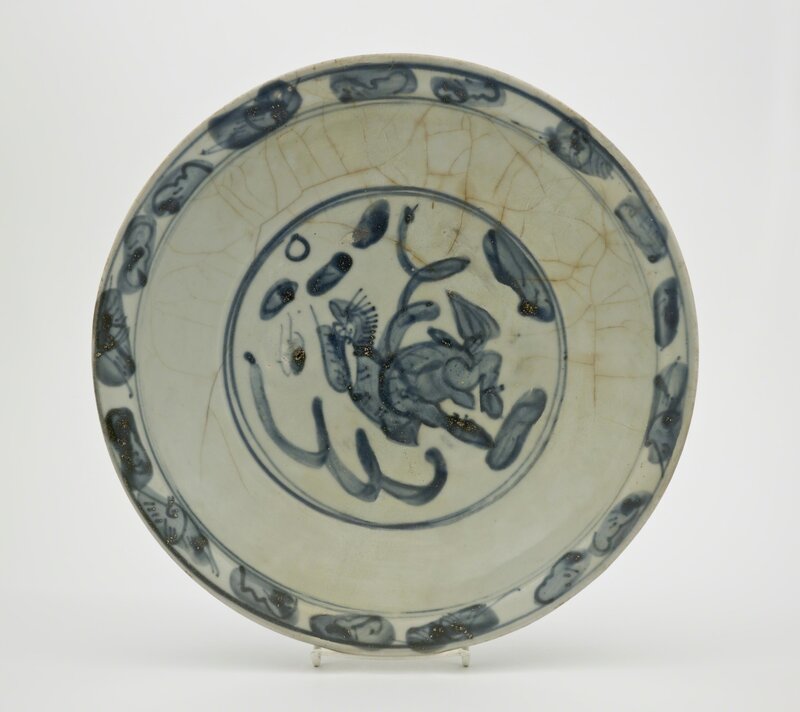 ‘Plate’, 1600-1699, Other, Porcelain with blue underglaze, Indianapolis Museum of Art at Newfields