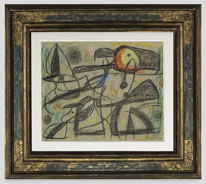 Joan Miró, ‘Femme, oiseaux’, 1977, Painting, Crayon and pastel on paper, Opera Gallery