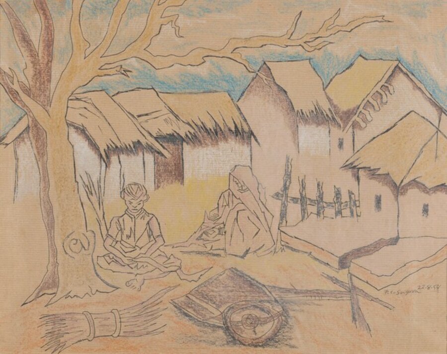 Untitled (Village Scene)