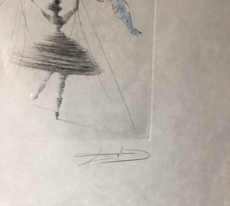 Salvador Dalí, ‘Terpsichore (Deeese de la Danse) (Terpsichore (Goddess of Dance))’, 1971, Print, Color engraving, lithograph, and hand watercoloring on woven Japon paper, Baterbys