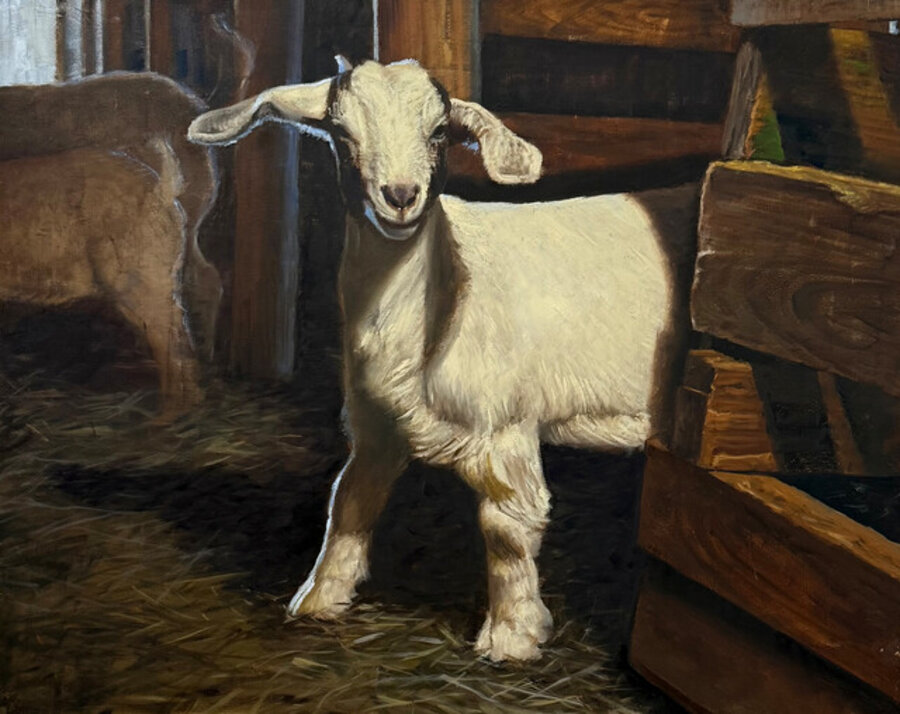 Goat with Lamp