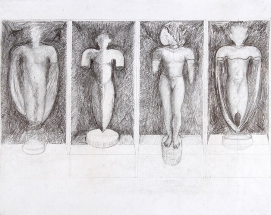 Study for sculpture at Apple Tree Yard