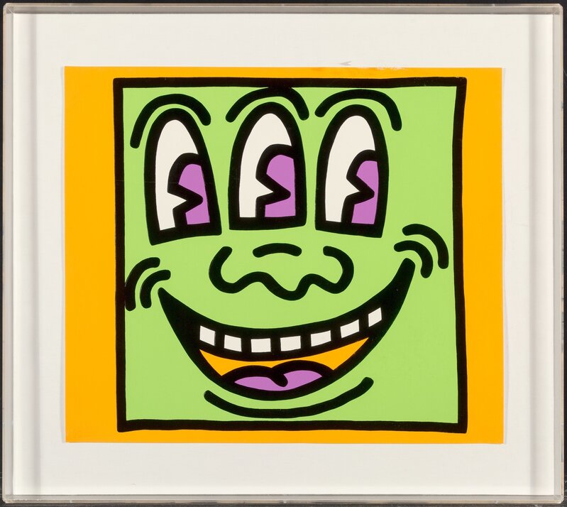 Keith Haring, ‘Three Eyed, from Icons’, 1990, Print, Silkscreen in colors with embossing on Arches Cover paper, Heritage Auctions
