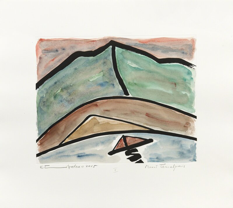 Etel Adnan, ‘Montagne III’, 2015, Print, Handcolored etching