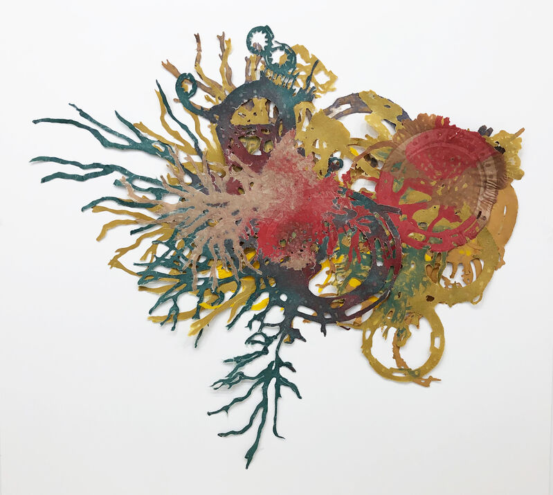 Joan Hall, ‘The New Living Reef #1’, 2020, Drawing, Collage or other Work on Paper, Handmade paper using kozo, gampi, and abaca, Childs Gallery
