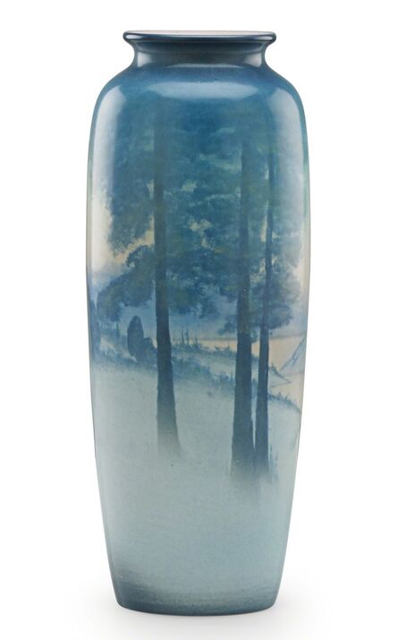 Sallie Coyne, ‘Winter Scenic Vellum vase (uncrazed), Cincinnati, OH’, 1924
