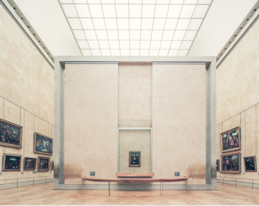 Salle des États, La Joconde. Musée du Louvre