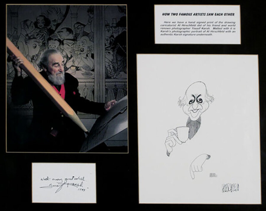 Al Hirschfeld & Yousuf Karsh, How Two Artists Saw Each Other