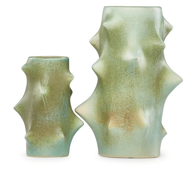 Michael Andersen & Son, ‘Two "Rose Thorn" vases’, Design/Decorative Art, Glazed earthenware, Denmark, Rago/Wright/LAMA/Toomey & Co.