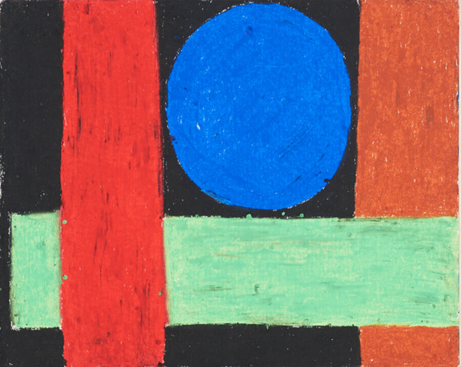 Three Untitled Mixed Media Works On Paper (Two In Plexiglass Sleeve)