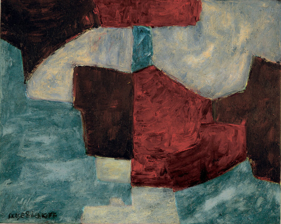 Bleue, rouge lie de vin