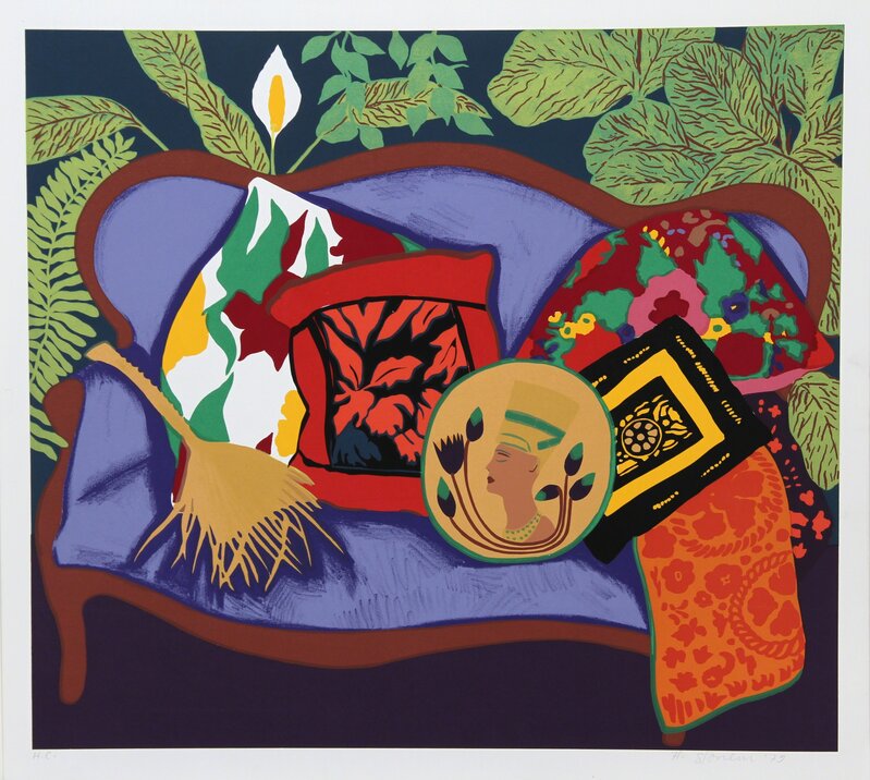 Hunt Slonem, ‘Purple Couch’, 1980, Print, Serigraph, RoGallery