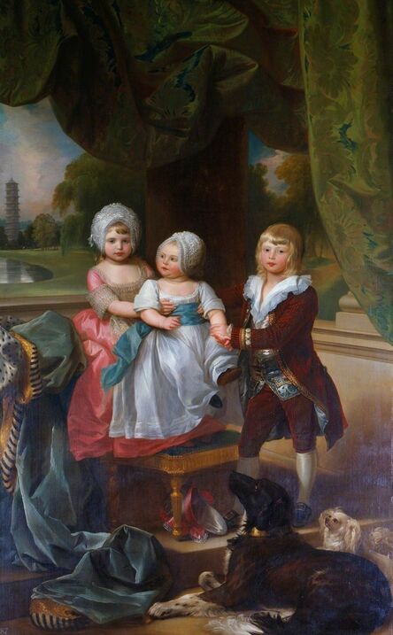 Benjamin West, ‘Prince Adolphus, later Duke of Cambridge, with Princess Mary and Princess Sophia’, 1778
