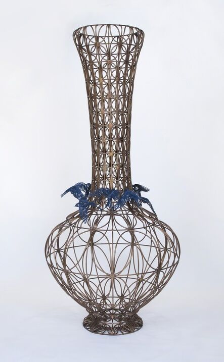 Kim Cridler, ‘Bottle with Blue Birds’, 2014