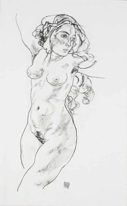 Egon Schiele, ‘Standing Female Nude [Handzeichnungen]’, 1920