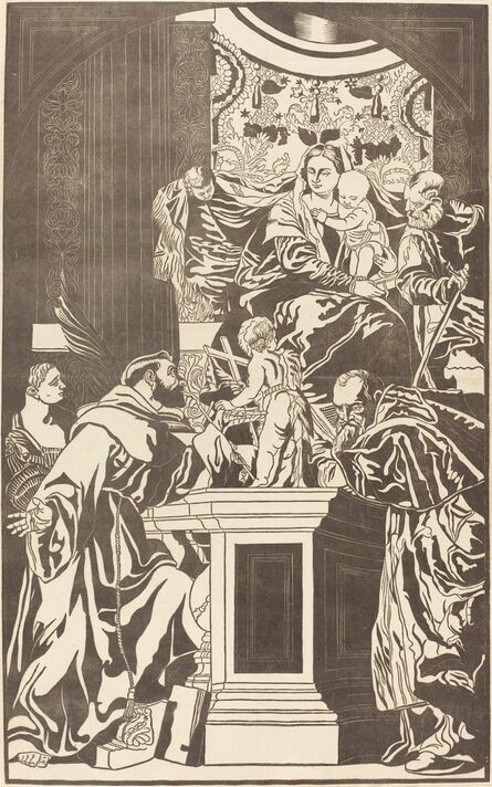 John Baptist Jackson after Veronese, ‘Holy Family and Four Saints’, 1739
