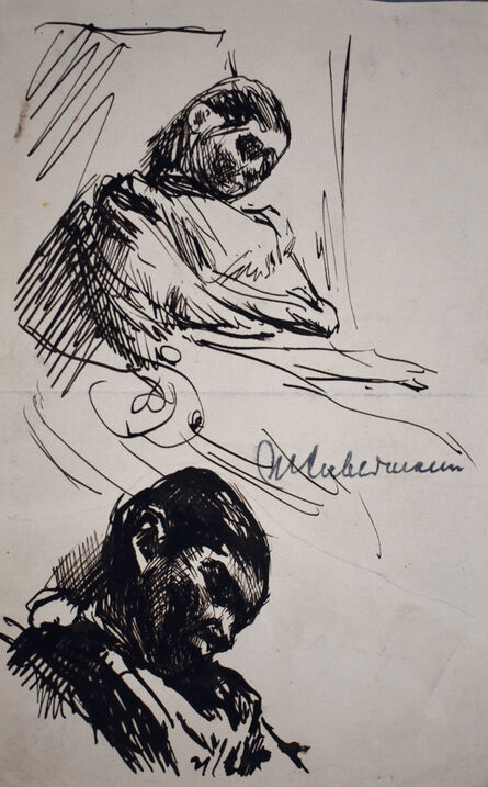 Max Liebermann, ‘Sleeping – Double Portrait Martha Liebermann | Schlafende – Zwei studien von Martha Libermann, ca. ’, 1895-1900