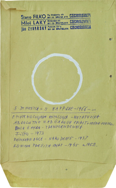Stano Filko, ‘5. DIMENSION = 5.HAPPSOC, 1966, EPISTOMOLOGIC ONTOLOGY METAPHYSIC’, 1973