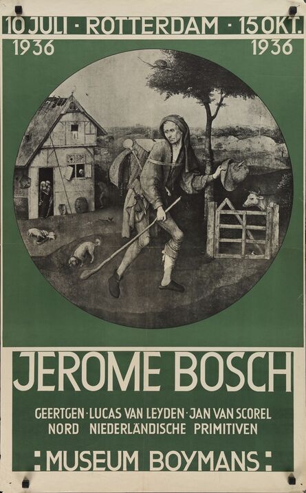 Hieronymus Bosch, ‘Hieronymus Bosch "North Dutch Primitives" Musuem Exhibition Poster, (Magnets are for photography only and are not on the actual poster.), FREE DOMESTIC SHIPPING ’, 1936