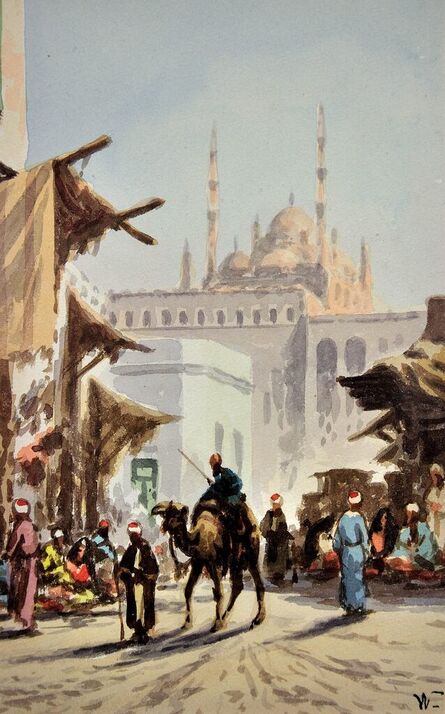 Edwin Lord Weeks, ‘In the Citadel, Cairo, before The Great Mosque of Muhammad Ali Pasha’, ca. 1875