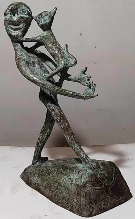 Subrata Biswas, ‘Amigo, Bronze Sculpture by Contemporary Artist "In Stock"’, 2000-2019