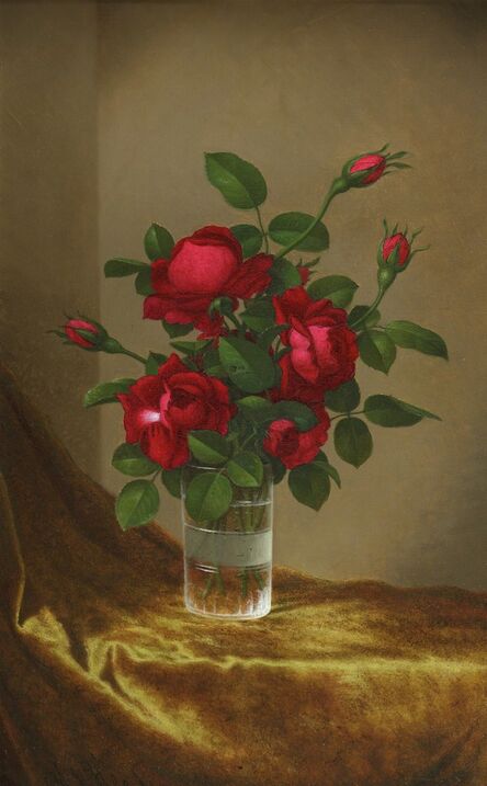 Martin Johnson Heade, ‘Cluster of Roses in a Glass’, 1885-1895