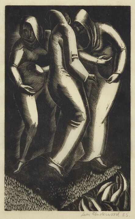 Leon Underwood, ‘Three Peasants Lose a Shilling’, 1925