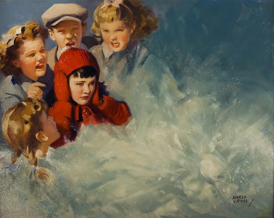"The children danced around her, chanting"
