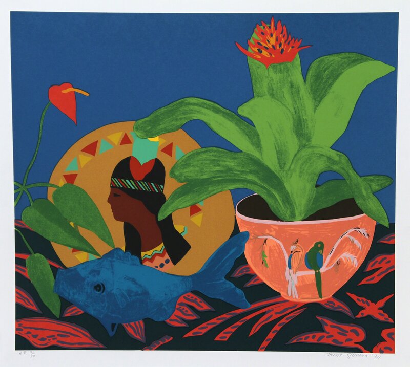 Hunt Slonem, ‘Pocahontas Pillow’, 1980, Print, Serigraph, RoGallery