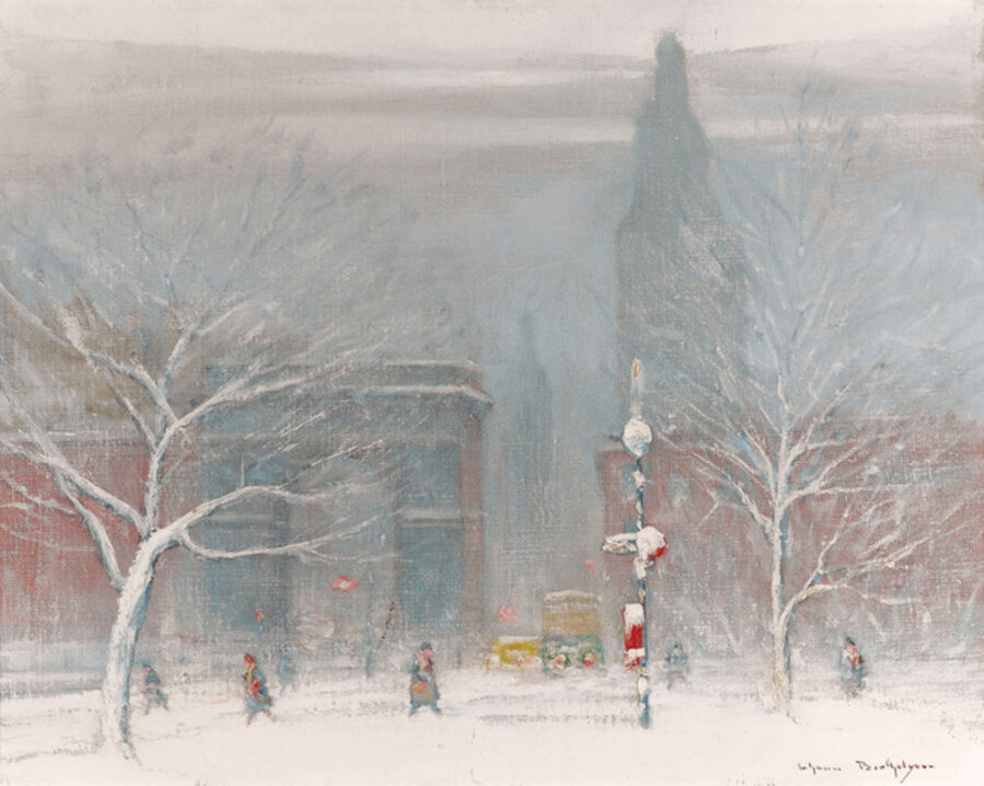 Winter in Washington Square, New York
