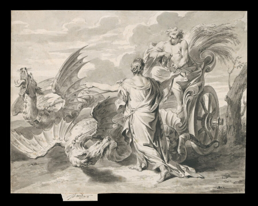 Ceres Relinquishing Her Dragons to Triptolemus