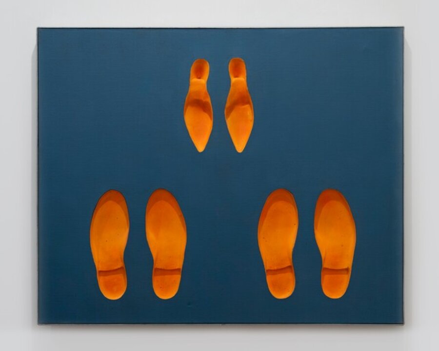 Three Pairs of Shoes (Orange and blue)