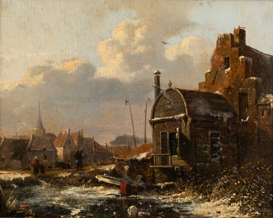 Village in winter