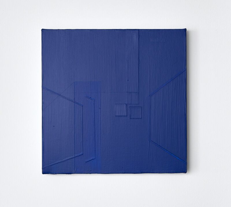 Aaron Kaveh Ossia, ‘Self control and the square trio’, 2019, Painting, Acrylic on canvas, Alfa Gallery