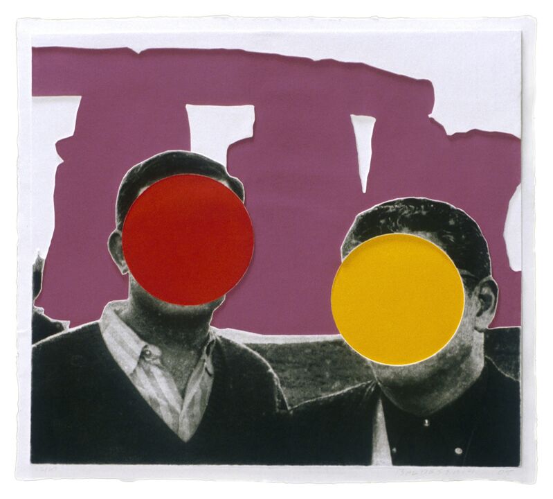John Baldessari, ‘Stonehenge (With Two Persons) Violet’, 2005, Print, Mixografía® print on handmade paper, Mixografia