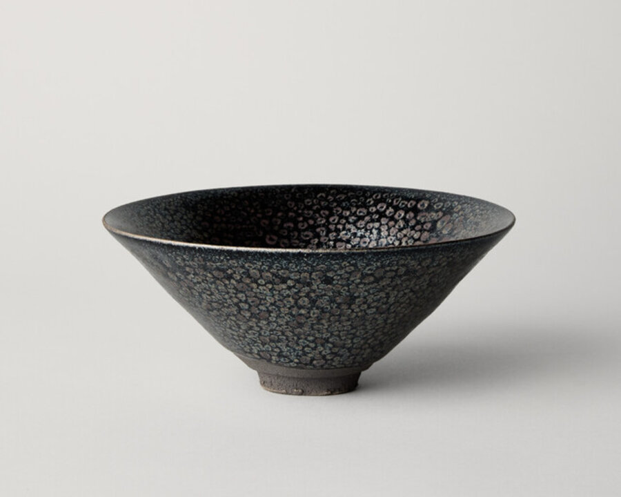Iron-Glazed Oil-Spot Tenmoku Tea Bowl
