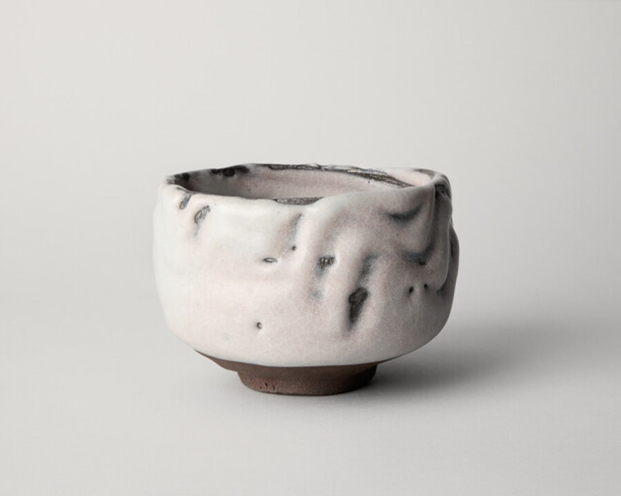 White-Flow Ash-Glazed Tea Bowl
