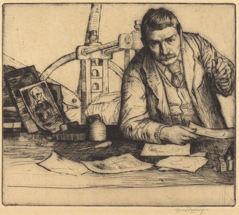 William Strang, ‘Self-Portrait’, 1897, Print, Drypoint, National Gallery of Art, Washington, D.C.