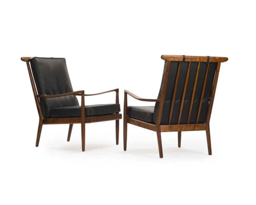 A pair of occasional armchairs
