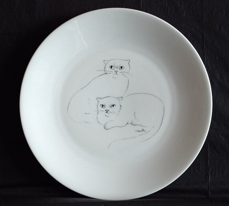 Leonor Fini, ‘Chats (Cats)’, ca. 1980, Design/Decorative Art, Limoges porcelain plate, Samhart Gallery