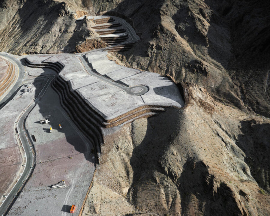 Unbuilt “Ascaya” lots and cul de sac looking south, afternoon, Black Mountain beyond, Henderson, Nevada