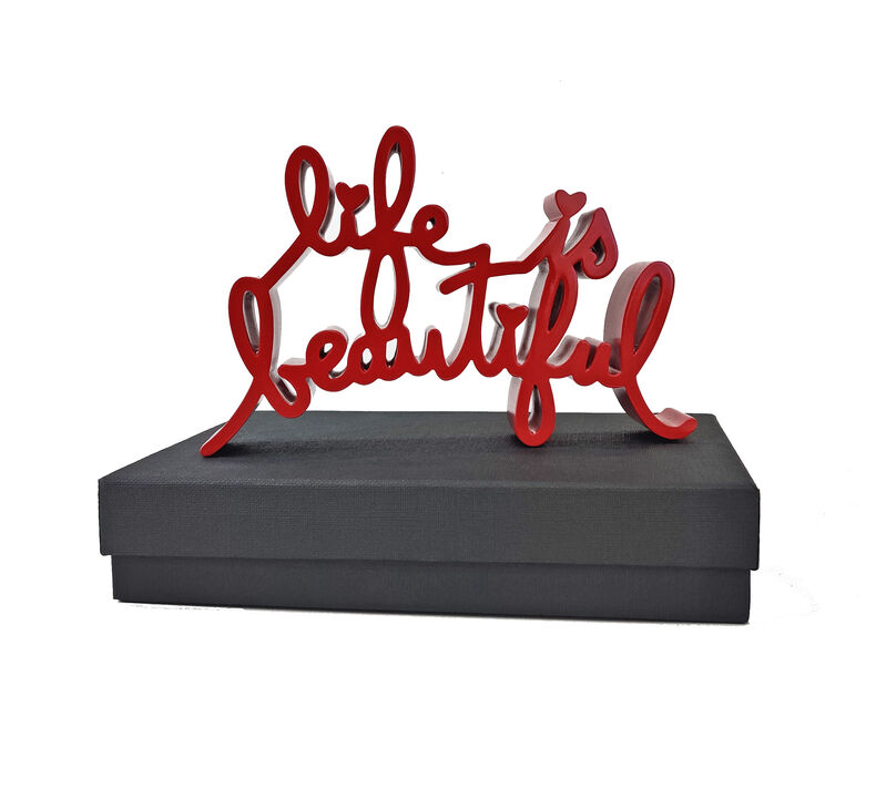 Mr. Brainwash, ‘LIFE IS BEAUTIFUL (RED)’, 2020, Sculpture, CAST RESIN, Gallery Art