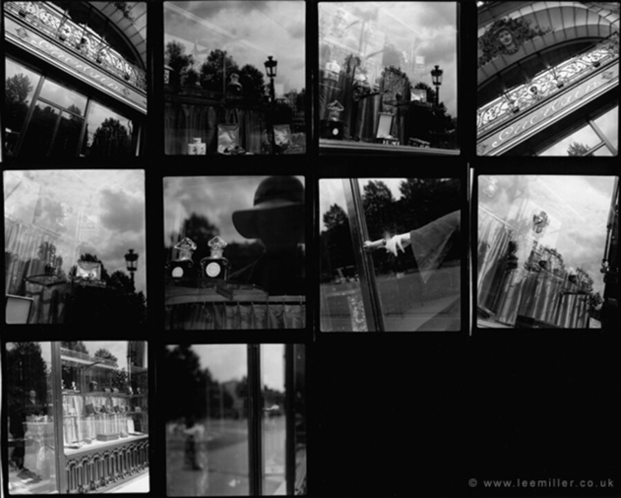 Contact sheet, Guerlain shopfront, 68 avenue des Champs-Elysees, Paris, France