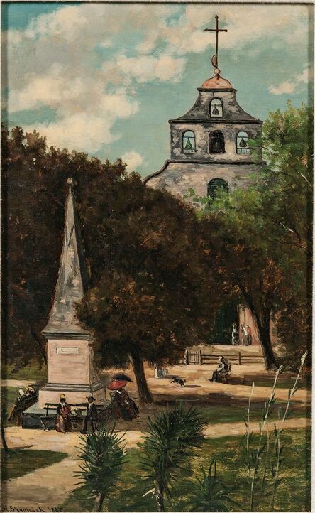 Frank Henry Shapleigh, ‘Cathedral and Spanish Monument, St. Augustine’