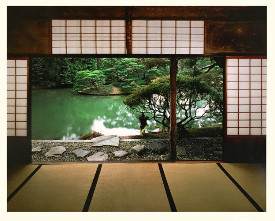 Katsura Villa, Garden viewed from the western part of the Main Room of the Sokintei Pavilion